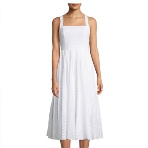 Fame and Partners - The Price Square-Neck Eyelet Cotton Midi Dress. Size US 6
